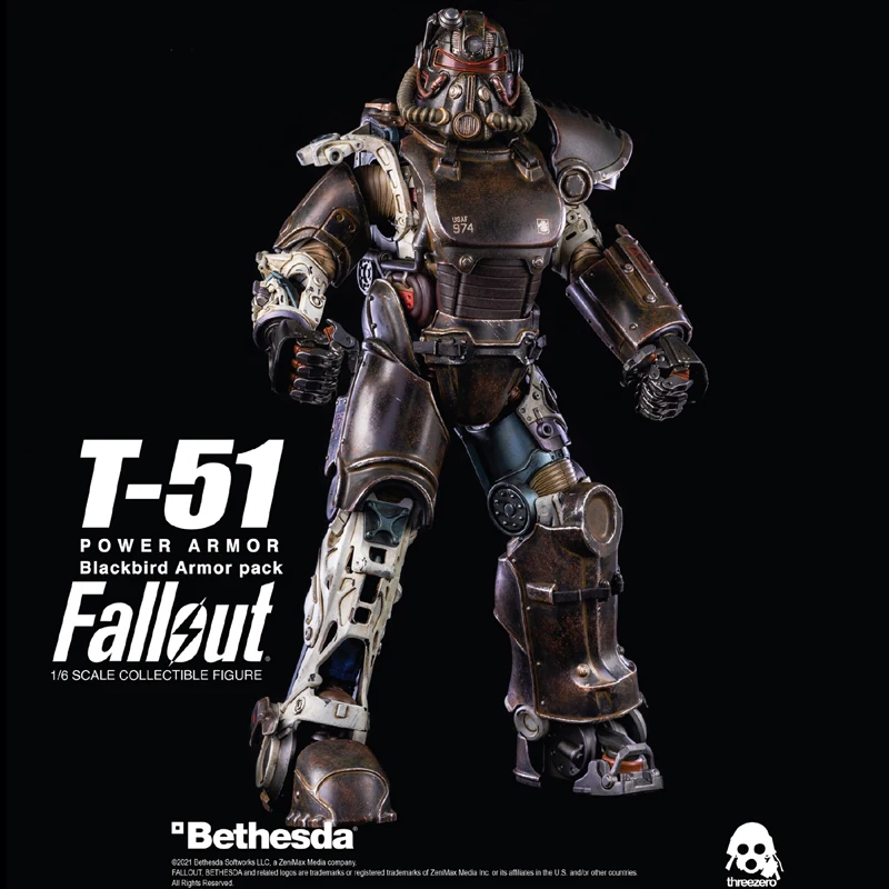Threezero 3Z0179 1/6 Fallout- T-51 черный бронированный комплект Power Armor в наличии | Игрушки и