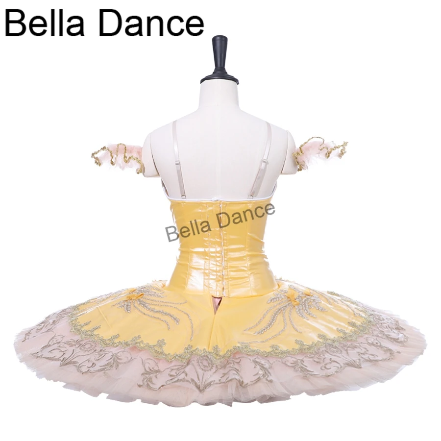 Yellow Canary Fairy Ballerina Girls Performance Pancake Tutu Ballet Stage Costume Adult Professional BT9233 | Тематическая одежда