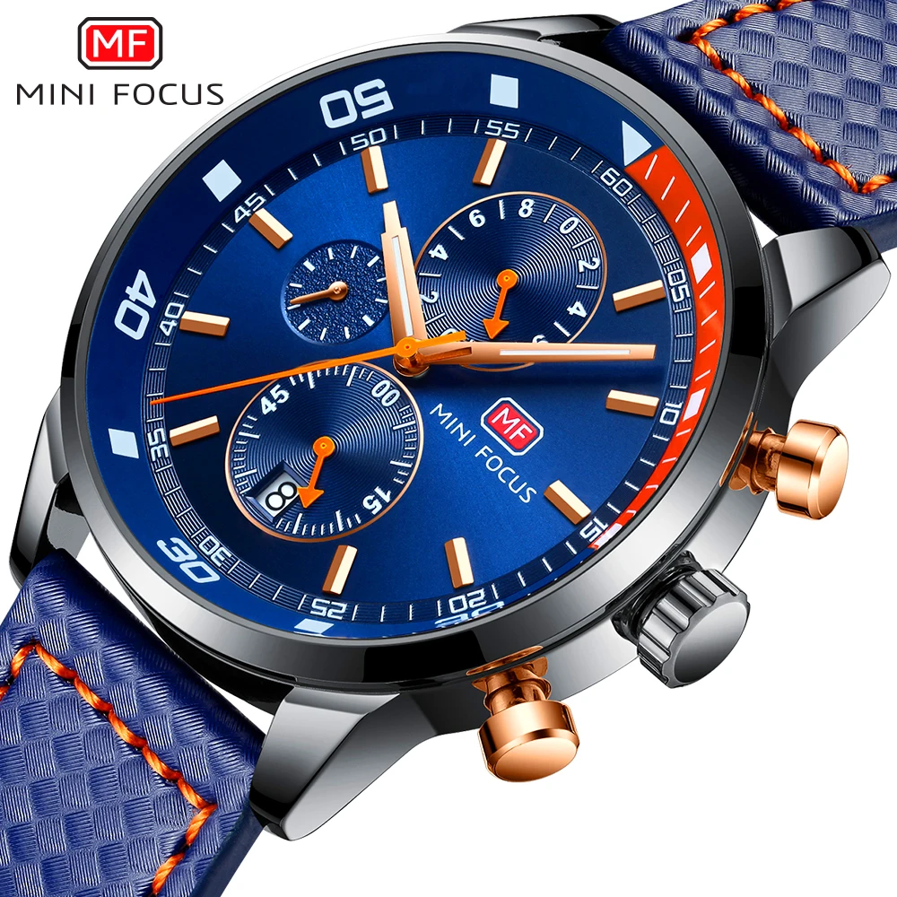 Часы наручные Quzrtz мужские спортивные водонепроницаемые с кожаным ремешком 0017 г |