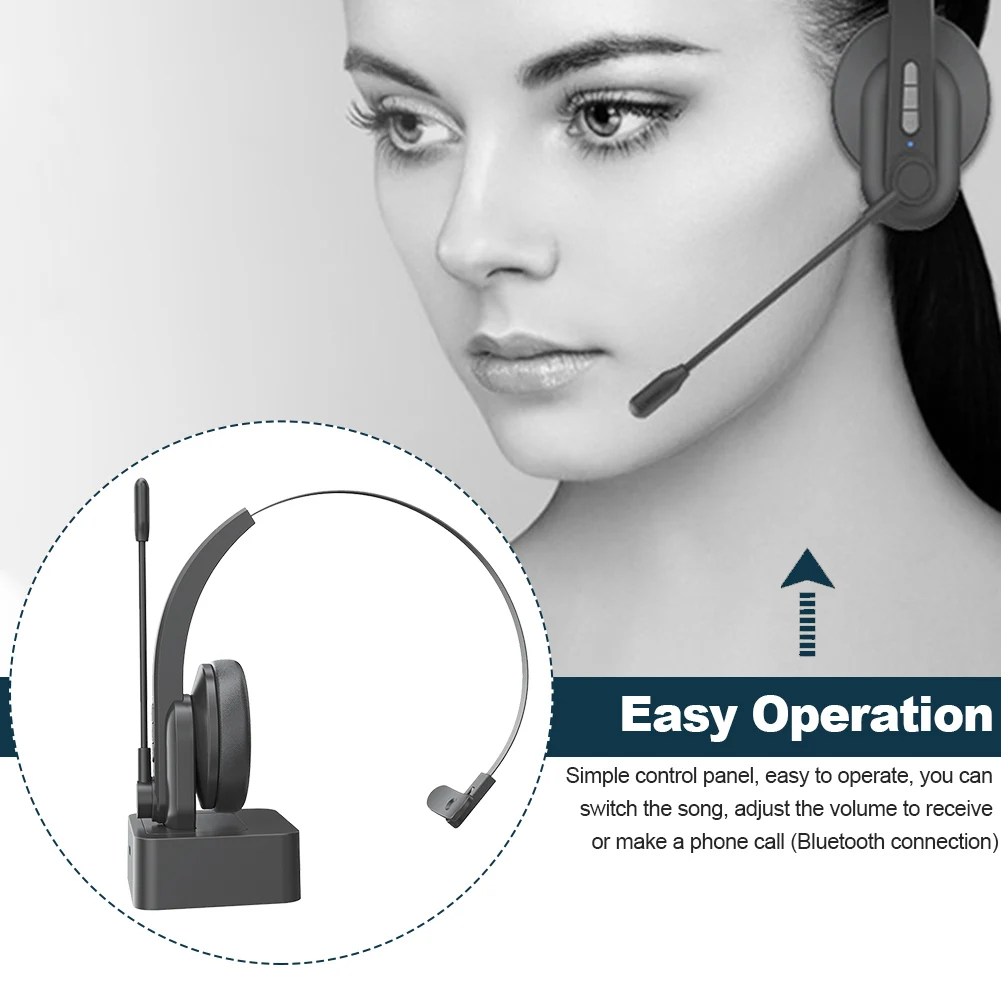 Bluetooth-гарнитура для мобильных телефонов с шумоподавлением микрофоном чистый