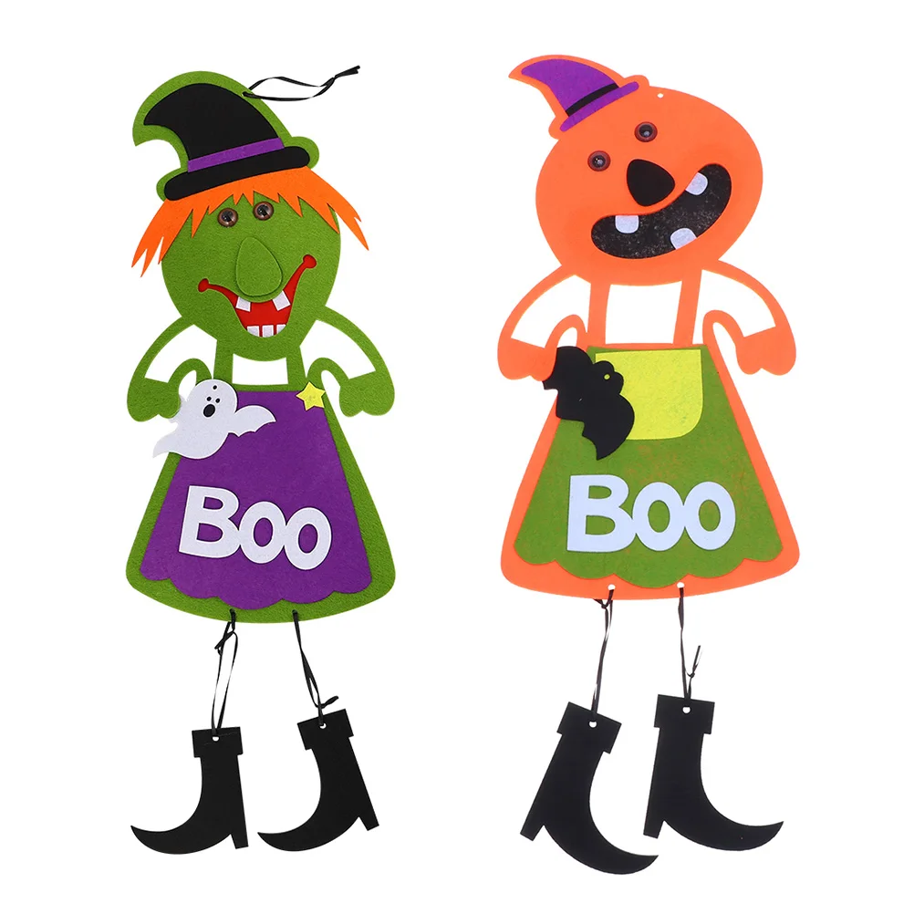 

2pcs Halloween Themed Hanging Decor Unique Creative Scene Decor Festival Pendant