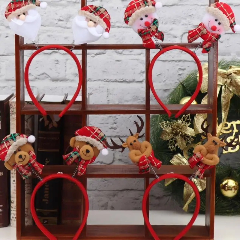 Повязка на голову в виде рождественских оленьих рогов Пряжка для головы снежинки