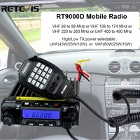 retevis rt 9000d mobile car radio transceiver vhf 66 88mhz or uhf 60w 200ch scrambler walkie talkiespeaker micprogram cable