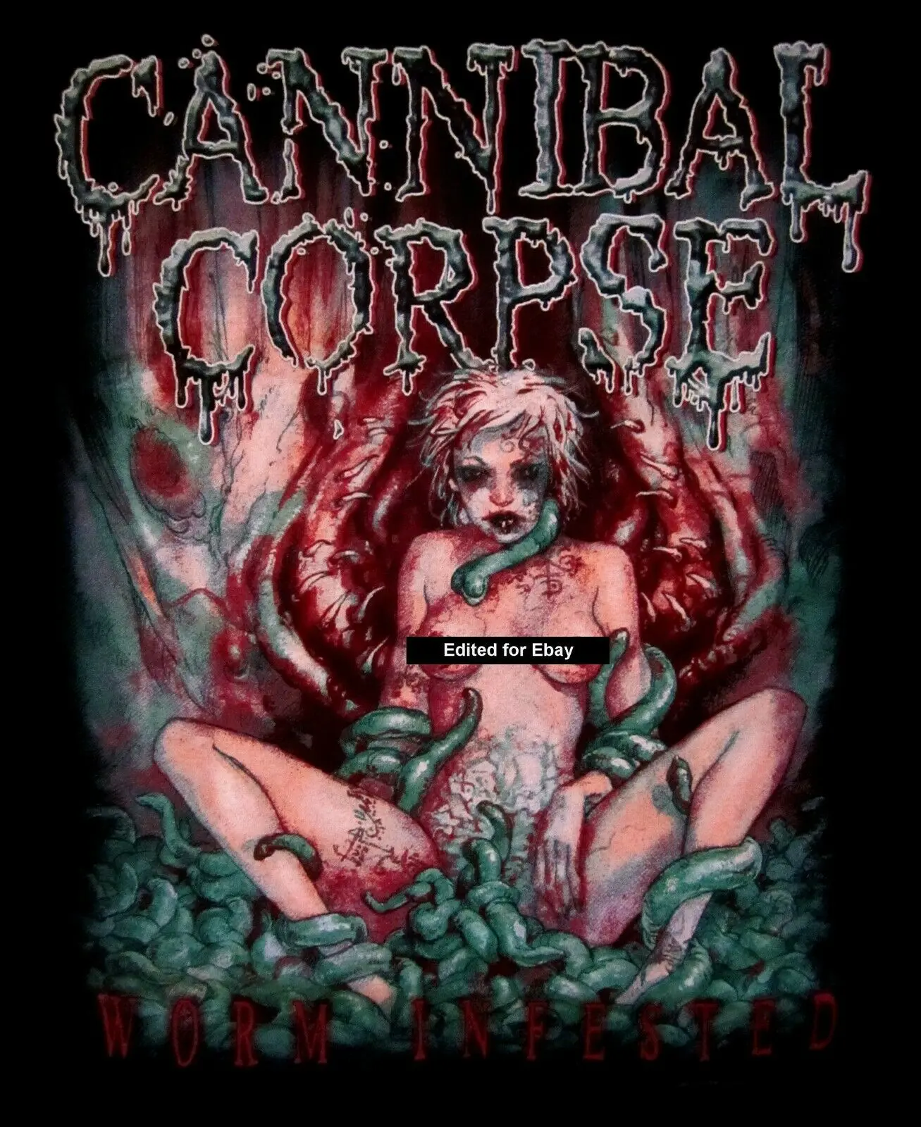 Cannibal Corpse cd cvr червь INFESTED официальная рубашка XL Новинка
