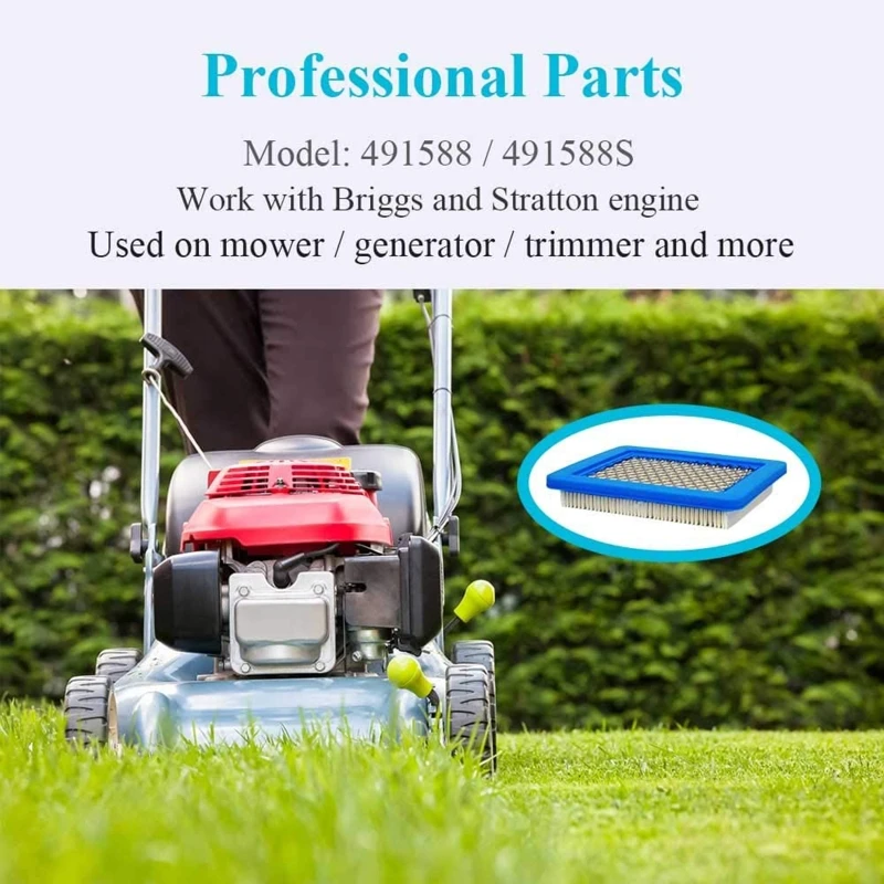 Комплект из 5 воздушных фильтров 491588s совместимых с Briggs и Stratton 491588 Toro 20332 Craftsman 3364