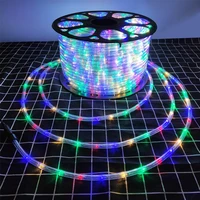 waterproof rainbow tube rope flexible round tow wire led light strip ac220v 20ledm ip67 outdoor decorative led rgb strip