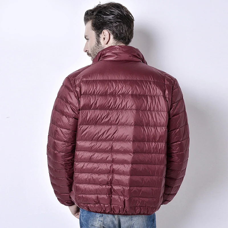 Nice Winter Men Ultralight Jacket 80% White Duck Down Jackets Outdoors Male Casual jacketCoat | Мужская одежда
