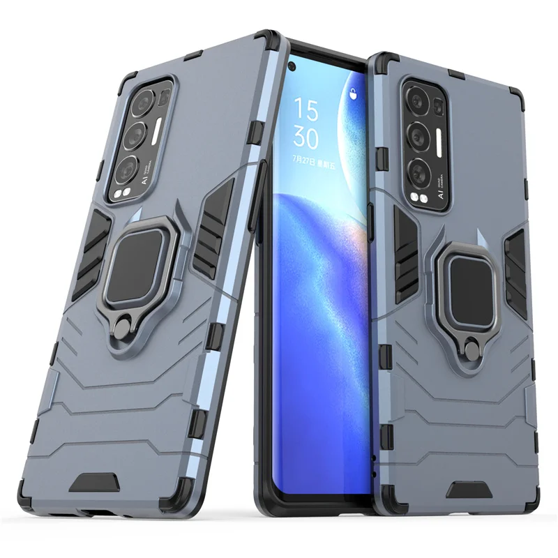 Funda de tel&eacute;fono para OPPO Find X3 Neo, carcasa de PC con soporte de parachoques, armadura magn&eacute;tica para OPPO Find X3 Neo Lite-2
