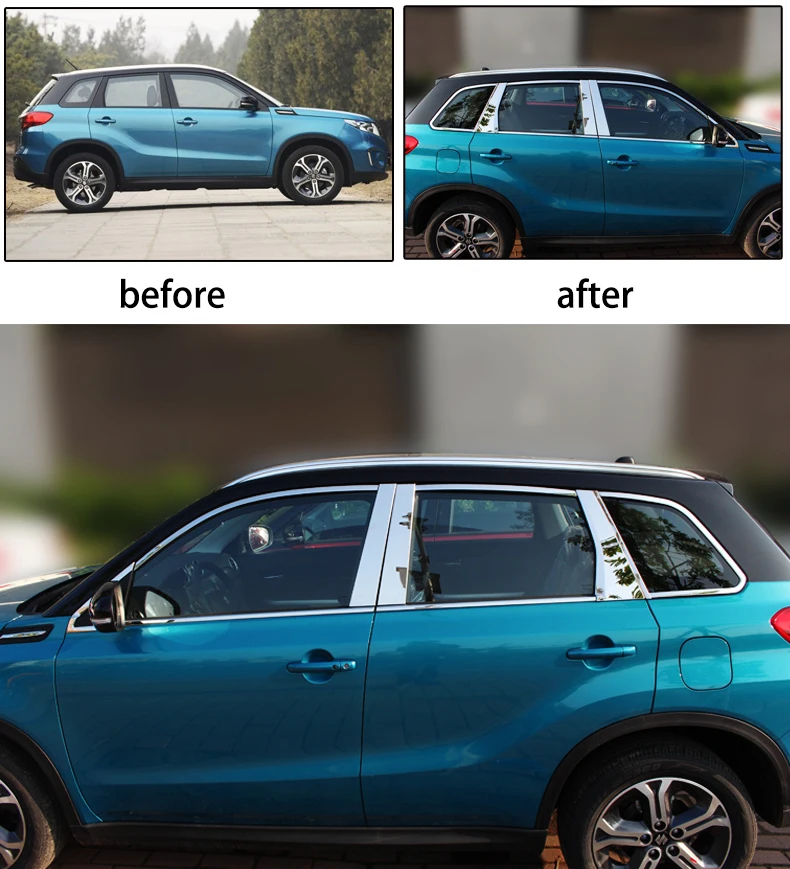 Отделка из нержавеющей стали для крышки подоконника suzuki vitara 2015 2016 2017 2018
