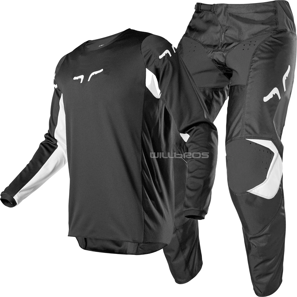 Naughty Fox MX мотокросса костюм брюки и Джерси ATV BMX мотокросса комбо мото Байк ATV шестерни Набор красный/белый