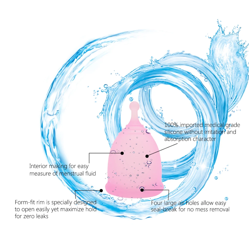 Маленькая большая менструальная чаша Женская из силикона медицинская
