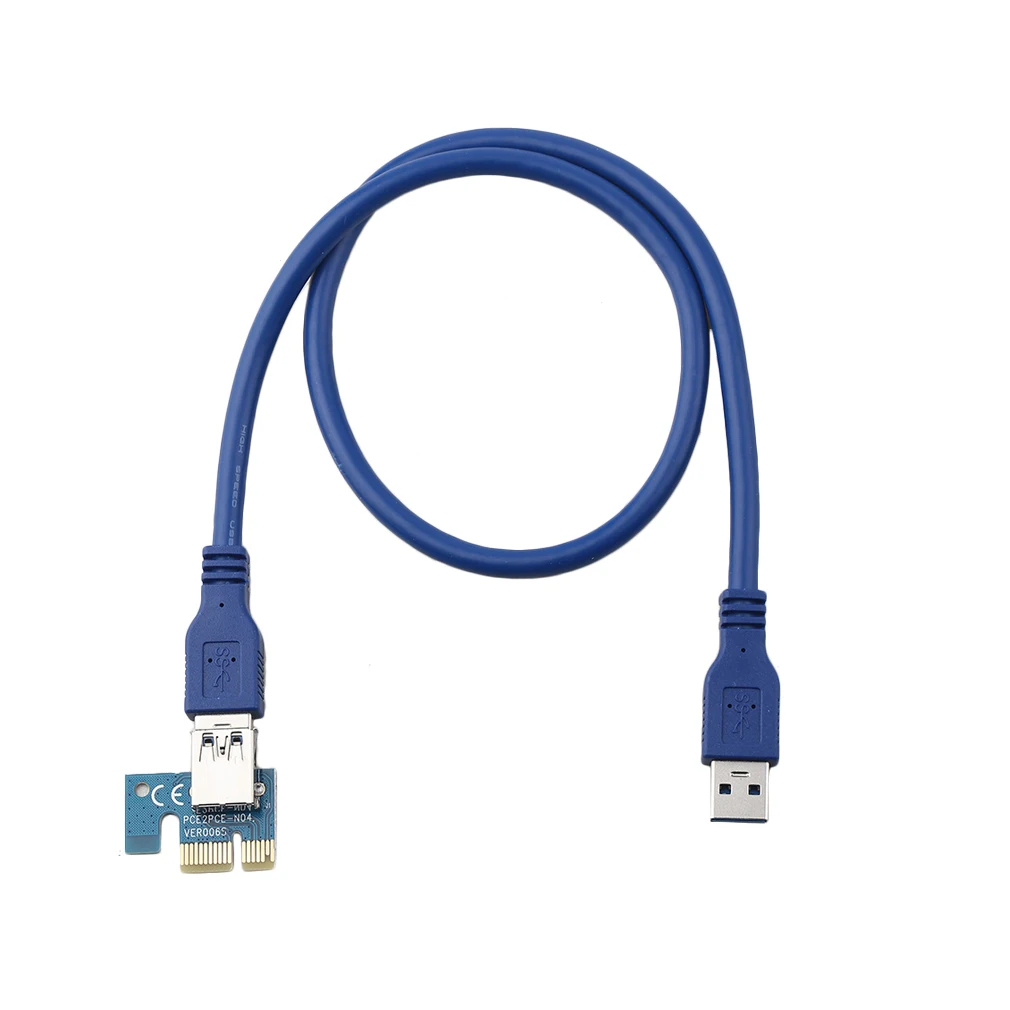 Адаптер PCI-E 1X к 16X Card Riser профессиональный удлинитель кабеля 0 3/0 6/1 м 4-контактный