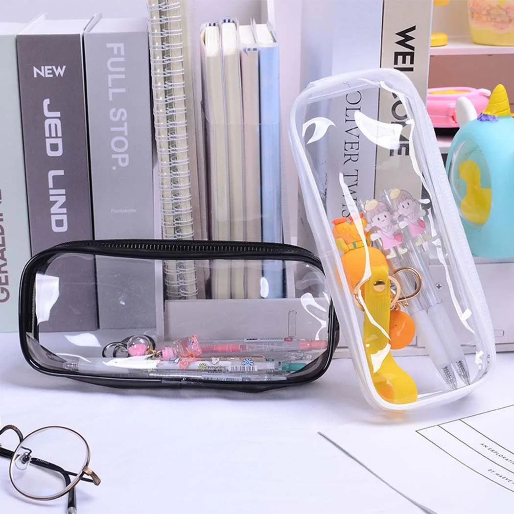 

1PC Storage Bag 20*8.5 Cm PVC Pencil Bag Pen Pouch Cosmetic Bag Stationery Storage Portable Bag 2021 New Start Of School