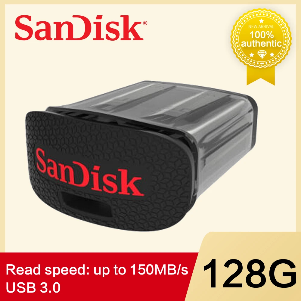 SanDisk Ultra Fit USB флеш-накопитель мини-накопитель карта памяти 32 Гб 64 128 Поддержка