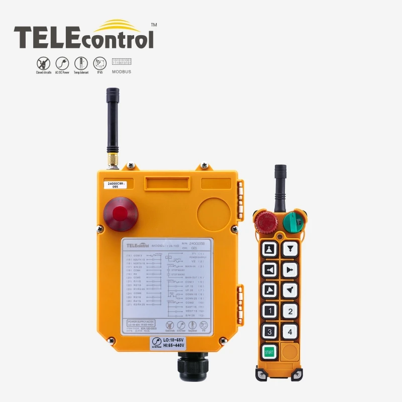

Universal Telecontrol F24-10D Industrial Radio Wireless Remote Control 10 Double Speed AC/DC for Hoist Crane Truck