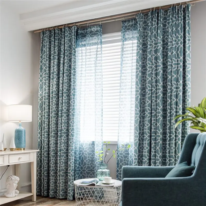 Европейский стиль новинка затемненная занавеска для гостиной с принтом