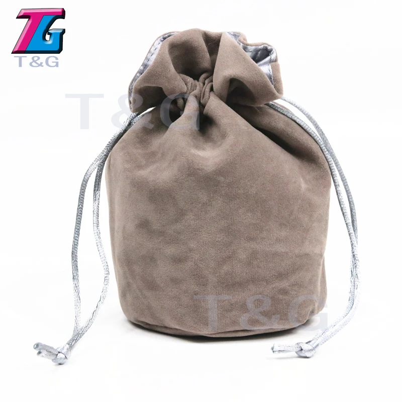 1pc gray bag Высокое качество, мешок для игральных костей, упаковка ювелирных изделий, бархатные мешочки для упаковки, подарок, 2 типа, 3 цвета, настольная игра - Цвет: 1pc gray bag