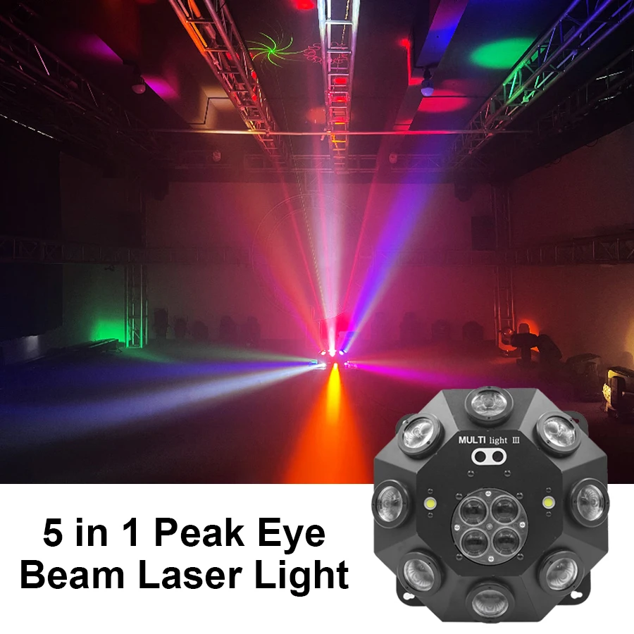 

LED bee eye laser light 5in1 family DMX stage lighting effect DJ disco party dance party wedding light