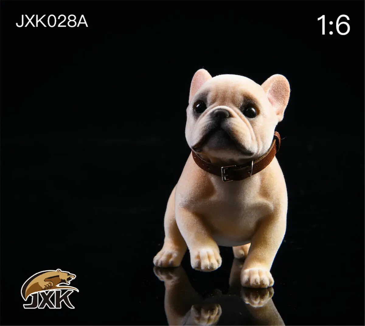 JXK 1/6 Флокированный Французский бульдог собака модель животного коллекционный
