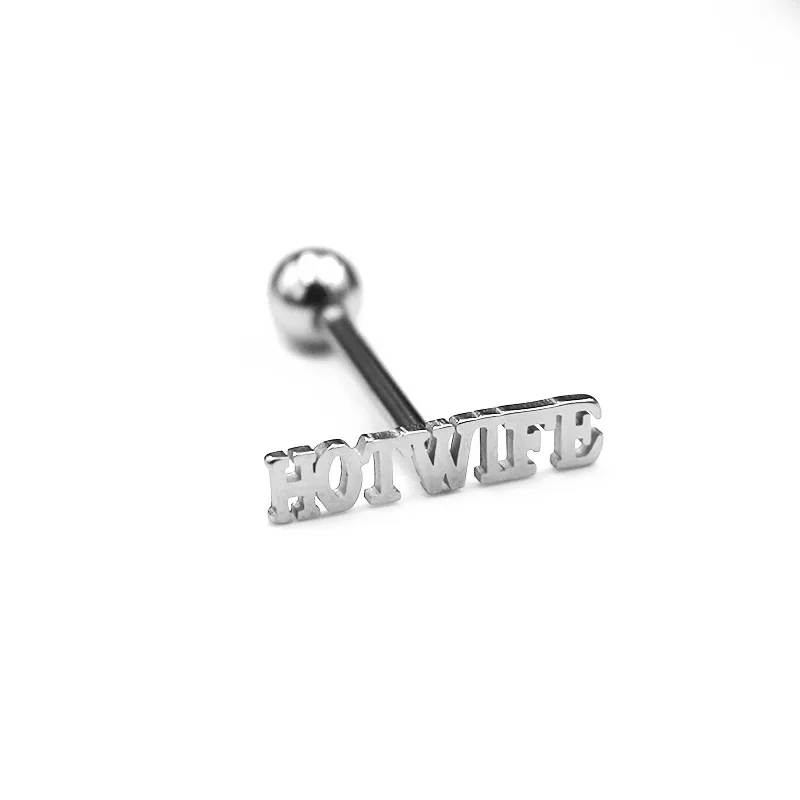 Из нержавеющей стали медвежьи имгае язык пирсинг сердечный ювелирные изделия