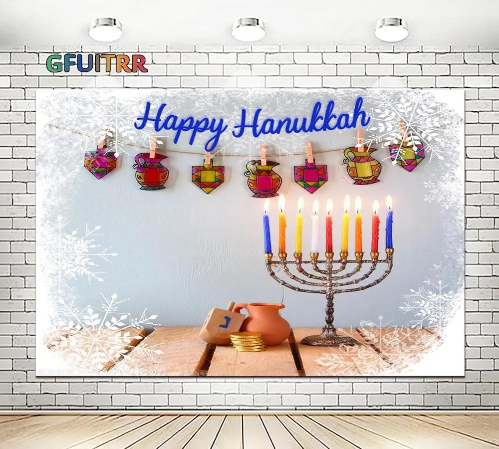 GFUITRR счастливый Ханука фотографии фонов вечерние фоны для фотосъемки в Фоновые