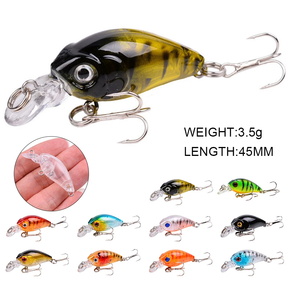 

45mm Minnow Fishing Lure 3.5g Medium Diving Crankbait Hard Bait Topwater Artificial Wobbler Bass Lure Fishing Accessories