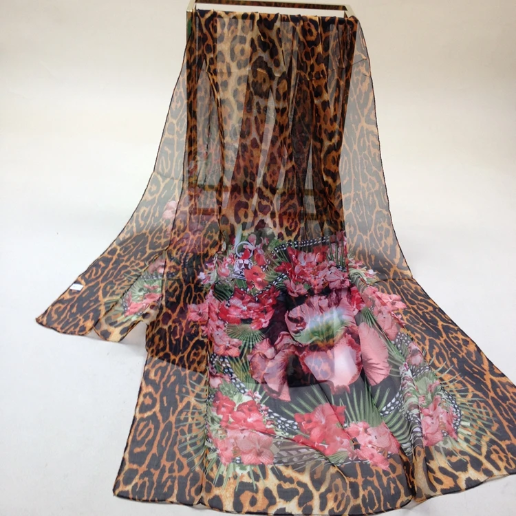 

s108-1 100% pure silk scarf chiffon color:as pictures,size:64*170cm women