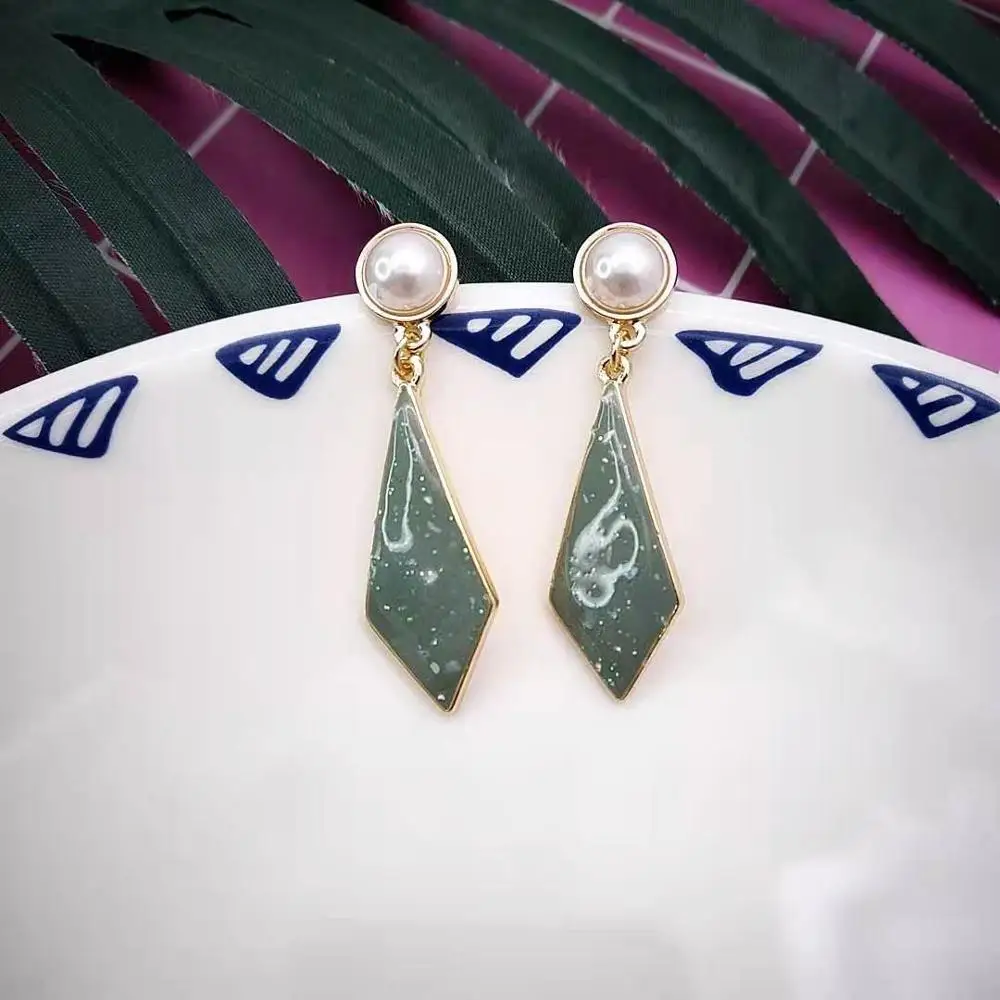 Новое поступление 2020 Золотые серьги модные ювелирные изделия свадебные вечерние