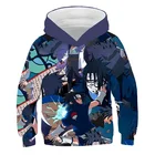 Детская одежда, толстовка с капюшоном с 3d рисунком Саске, толстовка с длинным рукавом для маленьких мальчиков, одежда для девочек, детские топы для мальчиков