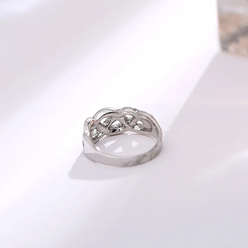 Новые Элегантные Стильные Простые Кольца блестящие черные стразы для женщин 2019