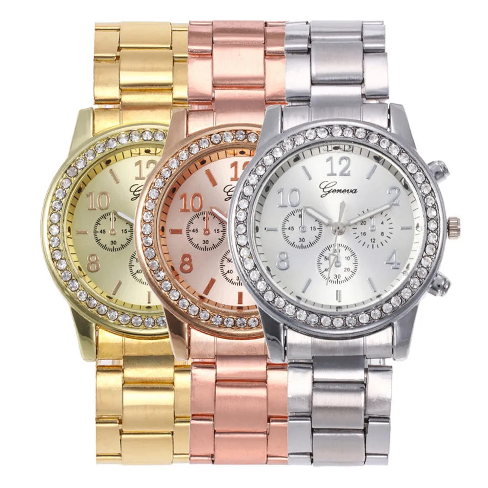 

new geneva classic luxury rhinestone watch women watches fashion ladies women clock Reloj Mujer Relogio Feminino Ladies watch