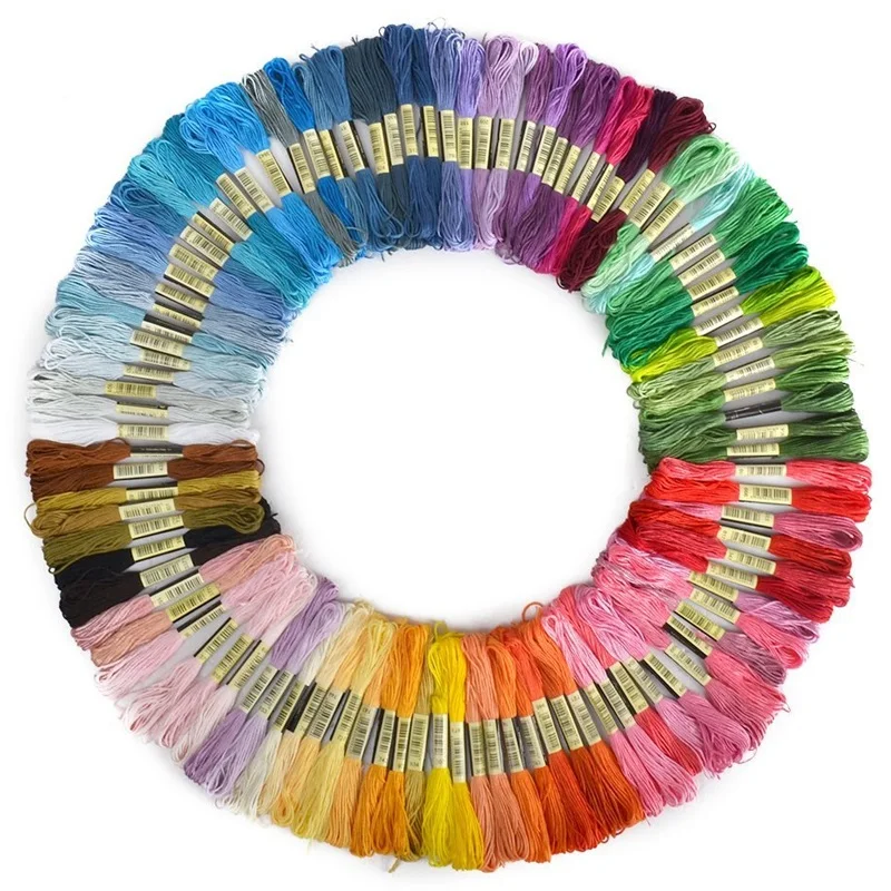 

8M 100/50/45Pcs Mix Colors Cross Stitch Cotton Sewing Skeins Embroidery Thread Floss Kit DIY Sewing Tools Dropshipping