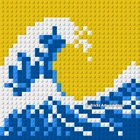 Мозаика 32x32 В пиксельном стиле сделай сам, креативные строительные блоки, легкая в стиле японской известной живописи, волнистый мультяшный набор, игрушка, детские подарки