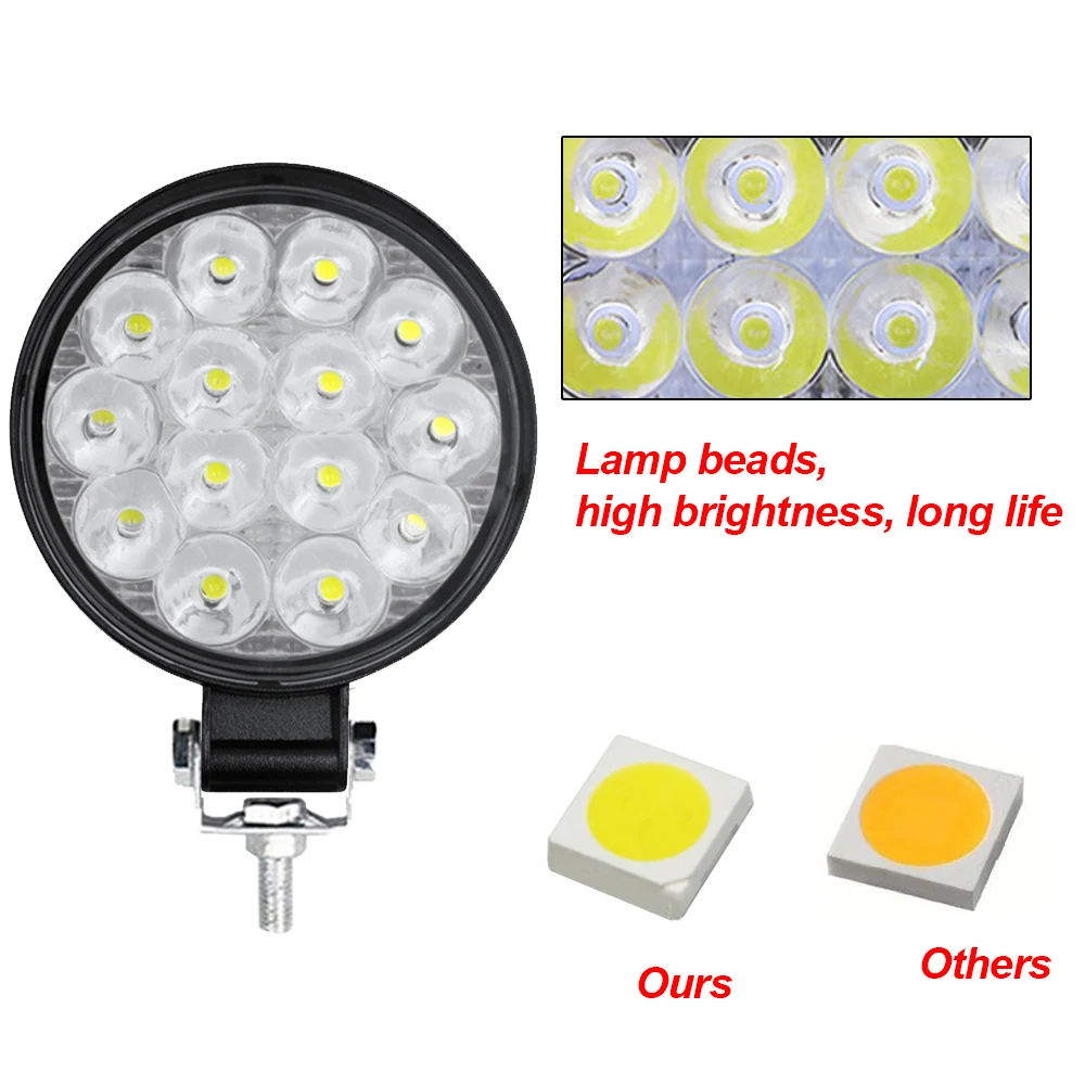 Миниатсветильник светодиодный фонарь для внедорожников и грузовиков 42 Вт -