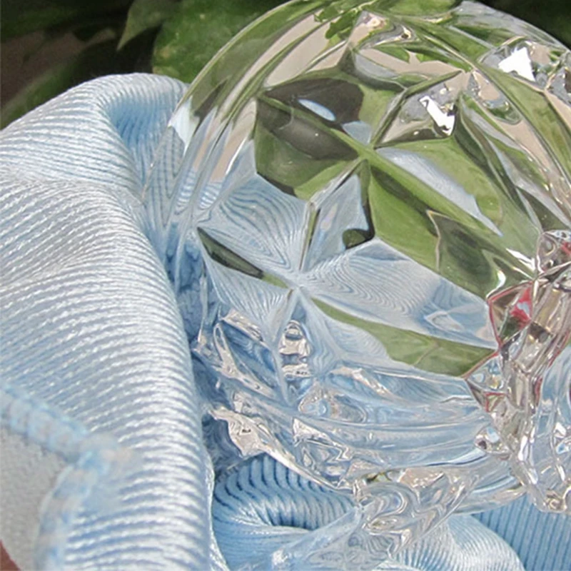 

4pcs/set Microfiber Lint-free Cleaning Cloths for Wine Glasses Windows Mirrors Kitchen Bar Glassware Car Windshields Wiping