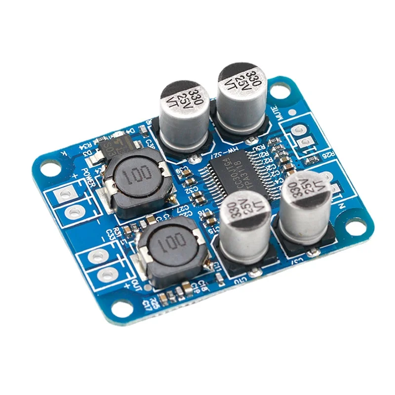 

DC8-24V TPA3118 PBTL 60W Mono Digital Audio Amplifier Board AMP Module Chip 1X60W 4-8 Ohms Replace TPA3110 For Arduino