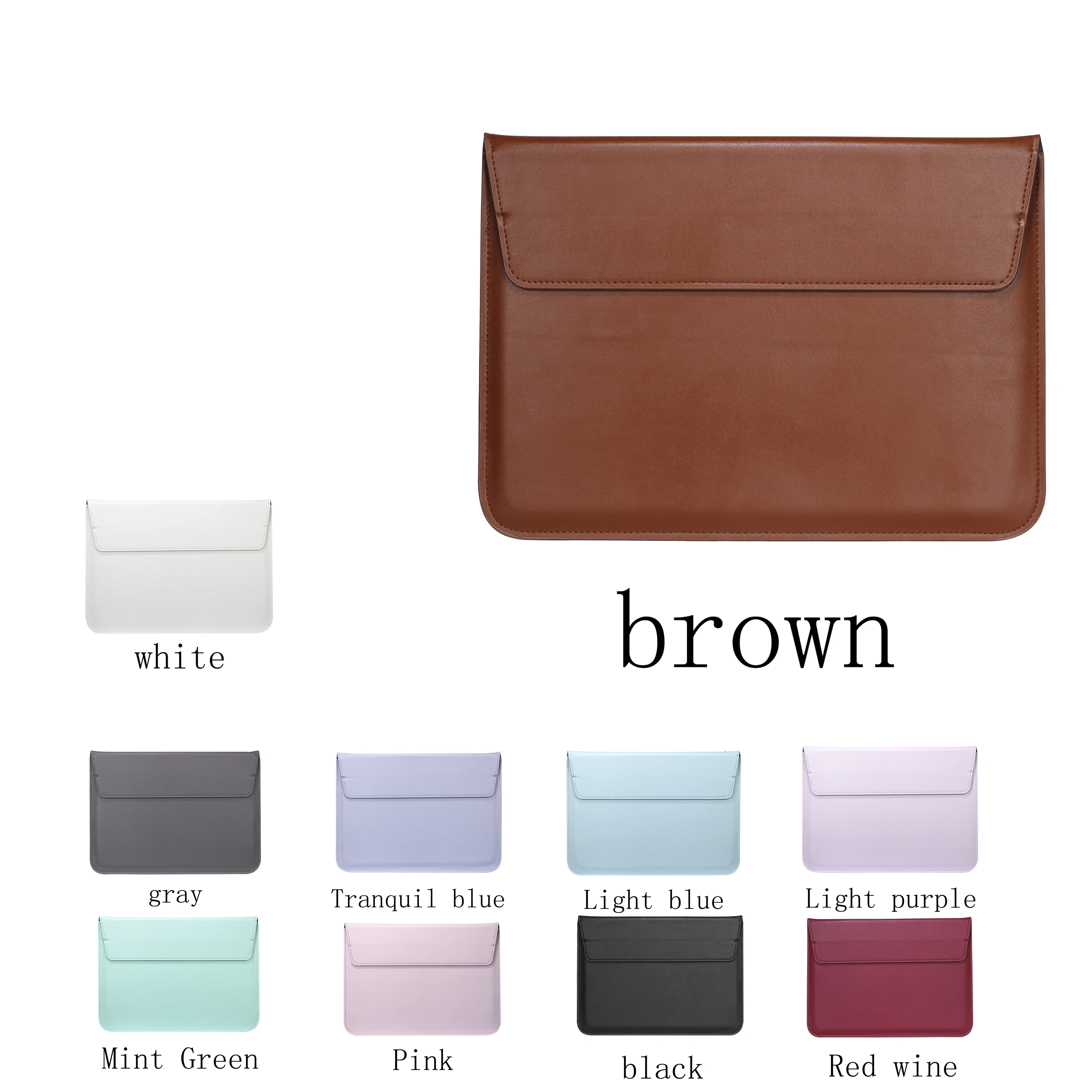 

New Leather Sleeve Bag Stand Cover For Apple Macbook Air Retina 11 12 13 15 16,Laptop Case For 2020 New Pro13 A2251 A2289 A2179