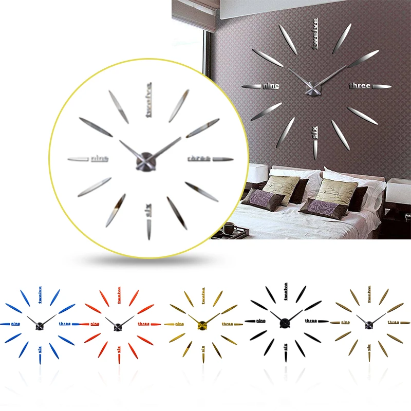 2020 &quotсделай сам&quot большие часы в современном стиле настенные наклейка на стену