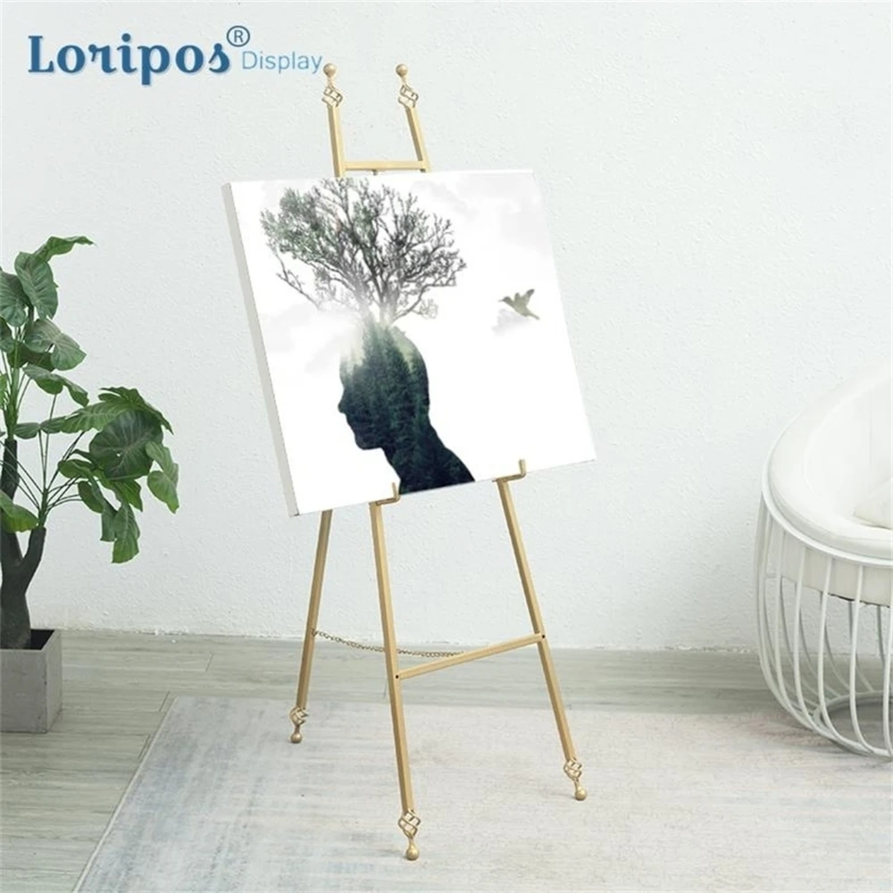 

Racke Photo Wedding Poster Floor Stand Iron Art Oil Painting Door Signage Welcoming Sign Frame Display Bracket