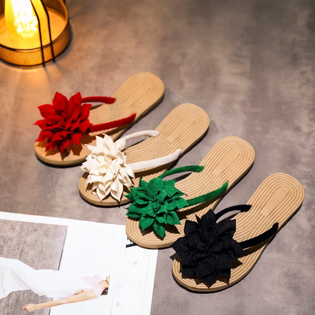 

Anti Slip Ladies Flat Flip Flop Casuals Female Slippers Summer Female Shoes Roman Summer Beach Slippers Women Lady Shoes