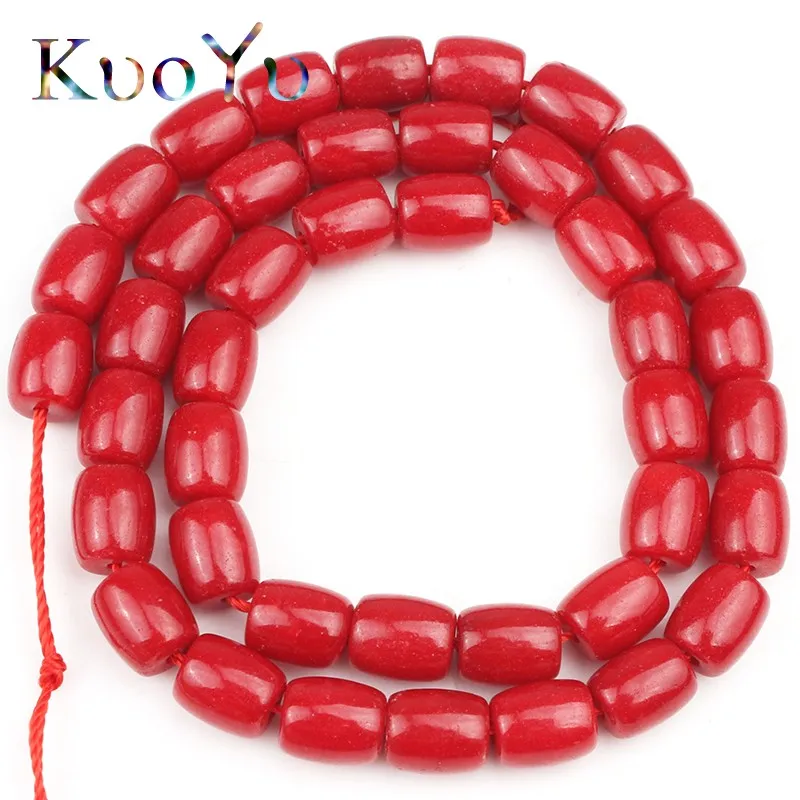 Искусственные красные коралловые бусины барабаны овальные свободные