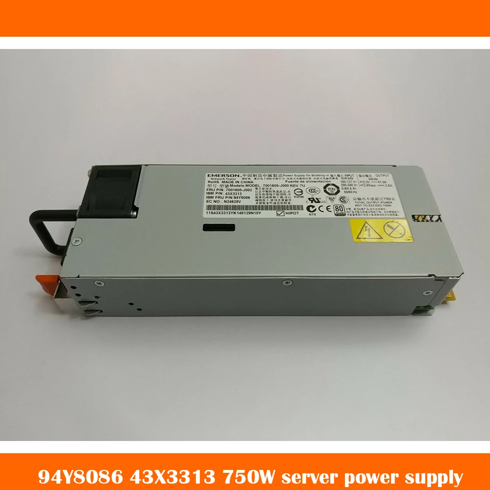 For X3650M4 X3550M4 94Y8086 43X3313 750W Server Power Supply Will FullyTest Before Shipping