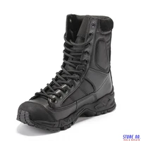 military army boots men black leather desert combat work shoes winter mens ankle tactical boot man plus size