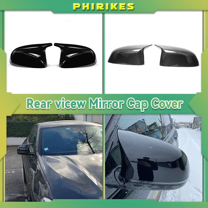 

For BMW X3 G01 X4 G02 X5 G05 X6 G06 X7 G07 2018 2019 2020 M style black rearview mirror cover X3M Look rearview mirror cover