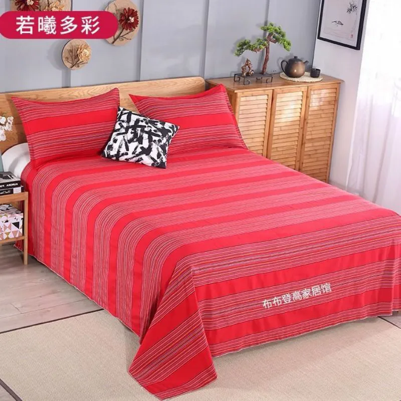 

Bed sheet single double bed sheet traditional old coarse cloth thin sheet single sheet four seasons universal student multi