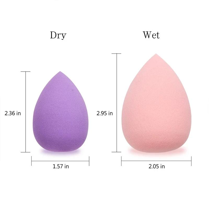 5pcs Cosmetic puff Washable cleansing sponge Beauty Foundation makeup Powder Cream Sponge for cosmetics female water drop shape