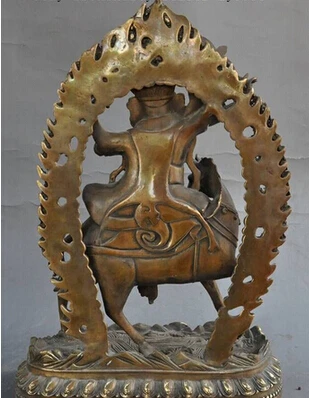 free shipping old tibetan buddhism bronze fane evil Exorcism Mahakala buddha ride horse statue | Дом и сад