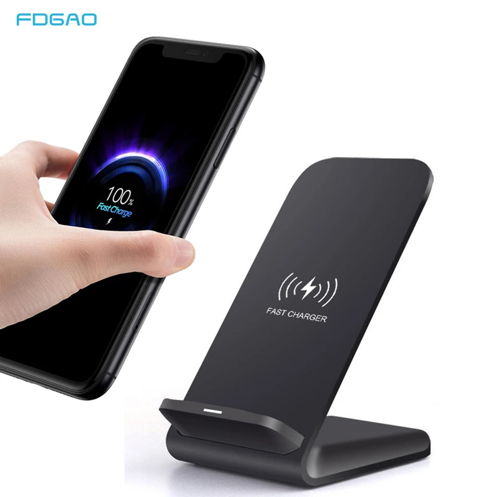 

Беспроводное зарядное устройство Qi 15 Вт, подставка для iPhone X XS MAX XR 12 11 8 Plus Samsung S21 S20 S10, док-станция для быстрой зарядки, зарядное устройство дл...