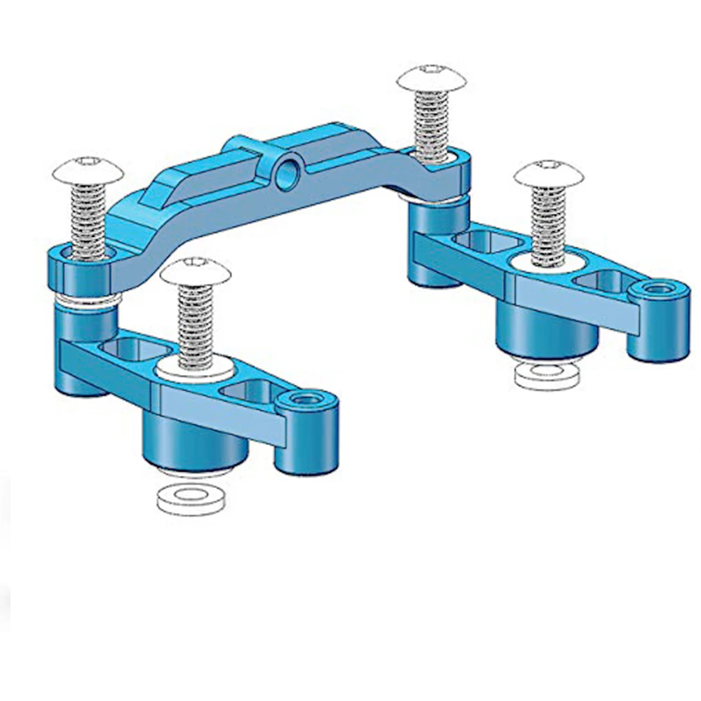 Juego de direcci&oacute;n de manivela de rodamiento de bolas de aluminio para coche de control remoto, piezas mejoradas para Tamiya TT02 TT-02 1/10 RC, TT-02D-3