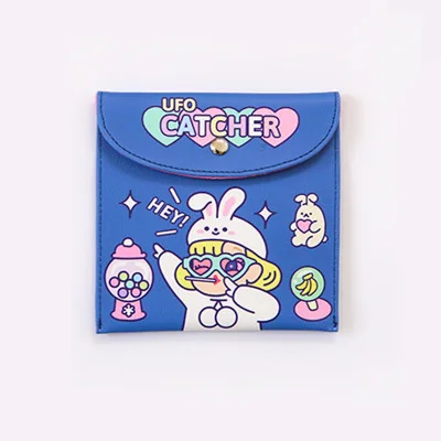 UFO Catcher Bentoy Girl PU мультяшная застежка санитарная сумка Milkjoy Кошелек для монет студенческий органайзер для писем сумка для хранения кожаные гигиенические прокладки посылка - Цвет: UFO Catcher